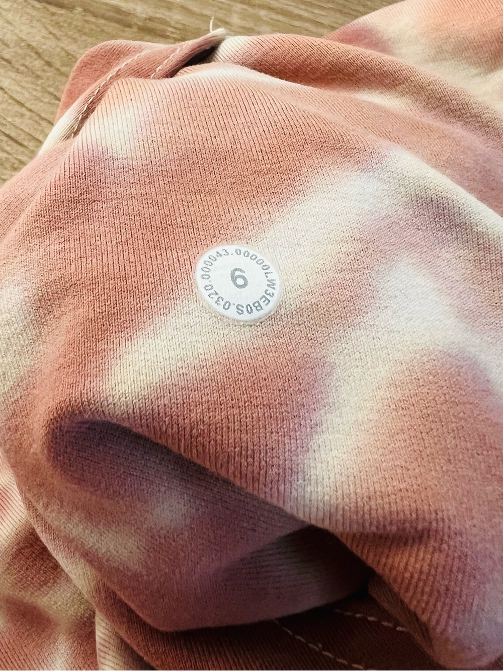 Lululemon Tie Dye All Yours Hooded Sweatshirt in Rusty Pink and Cream - Picture 4 of 5